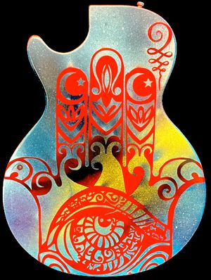 Electric Guitar Body Hamsa