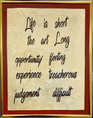 Custom hand cut poem